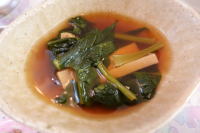 小松菜と高野豆腐の含め煮